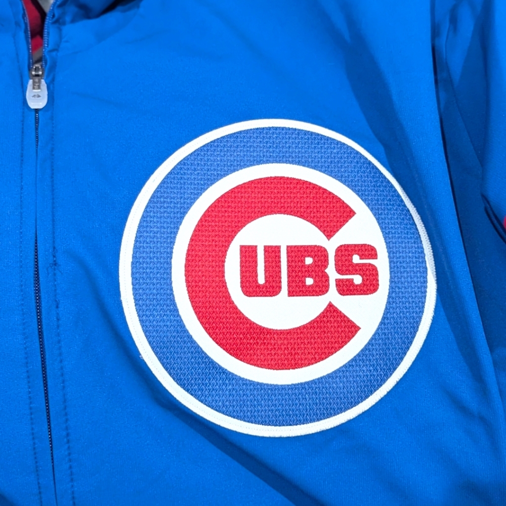 Chicago Cubs Majestic Authentic Jacket Men's 3XL Blue Full Zip Fleece Lined - Picture 5 of 6